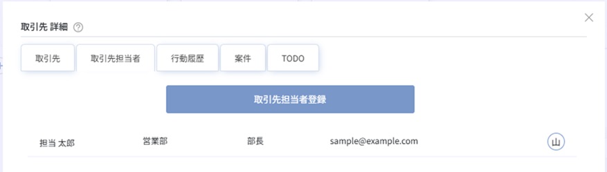 取引先担当者一覧