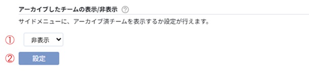 アーカイブしたチーム